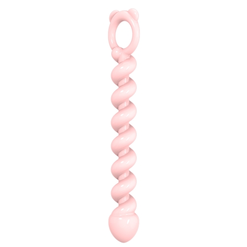 Анальні намиста ребристої форми тілесні Meleon Intimate Anal Beads - 3