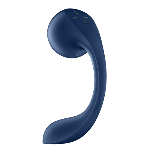 Подвійний смарт вакуумний вібратор синього кольору Satisfyer Pro+ Wave 4 Connect App - 2