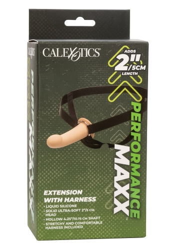 Порожнистий фаллопротез чоловічий з кріпильними ременями бежевий CalExotics Performance Maxx - 11