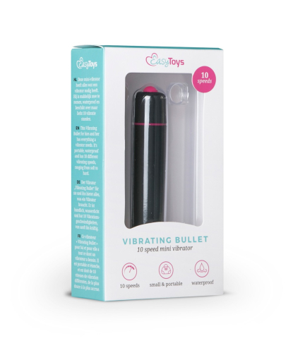 Вибропуля для стимуляции клитора из пластика черного цвета Easytoys - 3