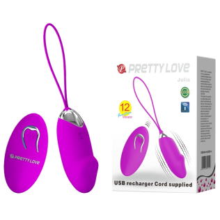 Віброяйце з пультом ДУ фіолетове Pretty Love Julia
