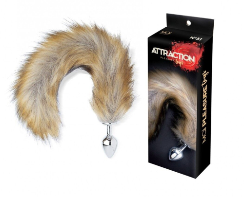 Анальная пробка металлическая с лисьим хвостиком MAI Attraction Toys - 1