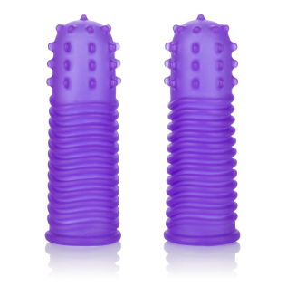 Вібратор на палець Без вібрації фіолетового кольору California Exotic Novelties Intimate Play Finger Tingler Purple 2 штуки