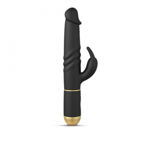Вібратор кролик з зворотно поступальними рухами головки чорний Dorcel Furious Rabbit 2.0 - 2