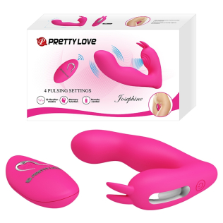 Мультифункциональный вибратор для точки G на пульте ДУ розовый Pretty Love Josephine Magenta
