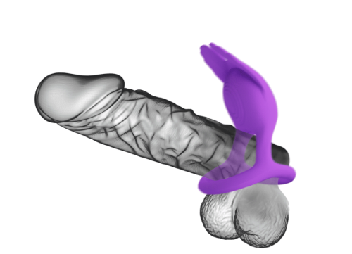Эрекционное вибро кольцо на член фиолетового цвета Cottelli Collection Pretty Love Vibration Penis Ring SILAS - 2
