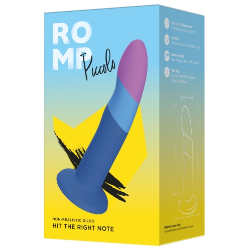Ділдо на присосці синьо-фіолетовий Romp Piccolo - 3