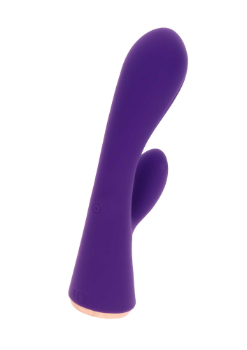 Вібратор вагінальний з кліторальним відростком фіолетовий Toy Joy IVY - 3