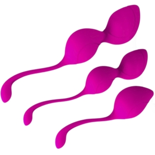 Набор вагинальных шариков малиновый Ningbo aiLe Pink Kegel Set 