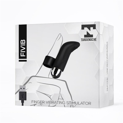 Вібратор на палець для клітора чорний силіконовий Tardenoche Fivib з USB-підключенням - 2
