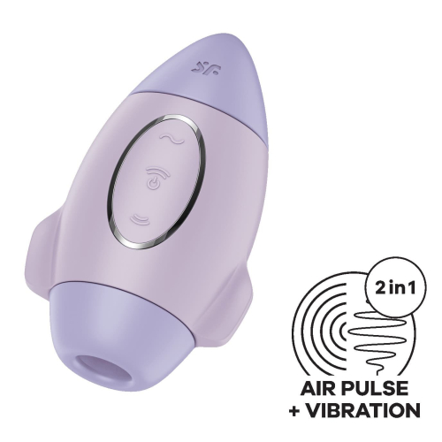Вакуумний вібратор для клітора фіолетового кольору Satisfyer Mission - 1
