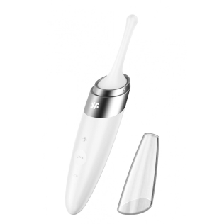 Вібратор для клітора білий силіконовий Satisfyer Twirling Delight