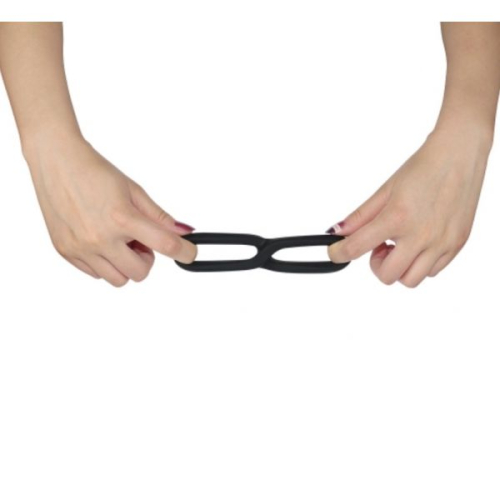 Ерекційні з'єднані кільця чорні COCKRING Lovetoy - 3