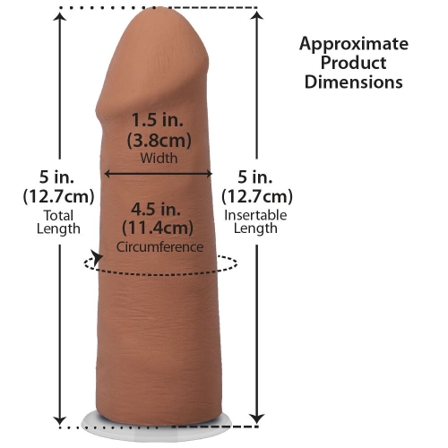Фалоімітатор реалістичний на присосці бежевий Doc Johnson The Realistic Cock ULTRASKYN - 5 Inch Caramel - 5