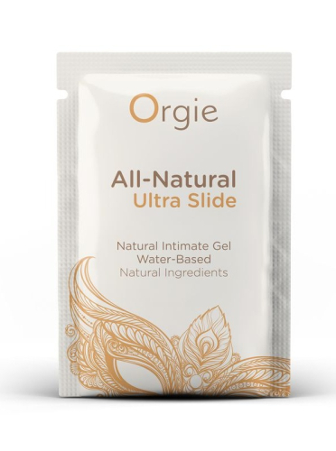 Лубрикант ультраскользящий на водной основе Orgie All Natural 2 мл - 1