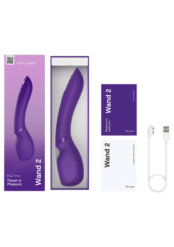 Смарт вібромасажер Ванд Мікрофон фіолетовий We-Vibe Wand 2 - 8