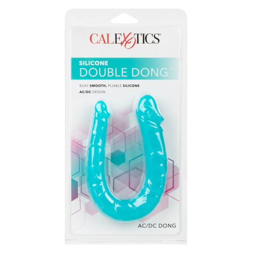 Двосторонній фалоімітатор реалістичний бірюзового кольору California Exotic Novelties - 2