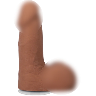 Фаллоимитатор реалистичный на съемной присоске бежевый Doc Johnson The Realistic Cock ULTRASKYN - 5 Inch with Balls Caramel