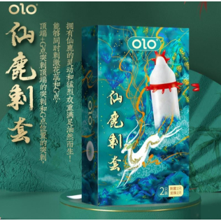 Презерватив с усиками + шарик OLO Fairy deer Spiny condom 1 штука