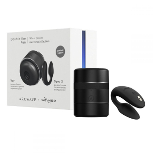 Набор секс игрушек Voy + Sync 2 для пары We Vibe черного цвета 