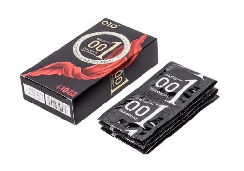 Латексні гладкі ультратонкі презервативи OLO Zerolone ultra thin 10 штук - 3