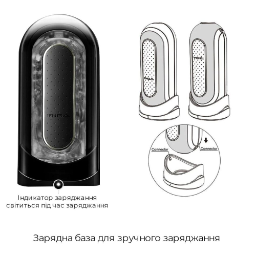 Мастурбатор Tenga Flip Zero Electronic Vibration Black космическое удовольствие 5 режимов управления Тенга - 7