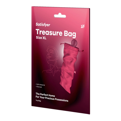 Мешочек для хранения игрушек розового цвета Satisfyer Treasure Bag размер XL - 3