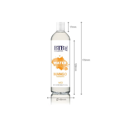 Оральный лубрикант на водной основе с ароматом манго MAI BTB FLAVORED 250 мл - 4