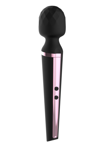 Вибромассажер Ванд в форме микрофона черного цвета Boss series Massager Genius - 3