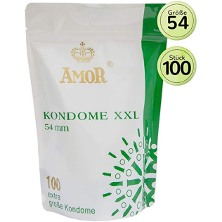 Презервативы тонкие и прочные увеличенного размера Amor XXL 100 штук