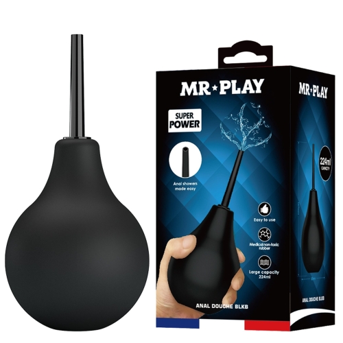 Анальный душ черного цвета Lybaile MR PLAY BLKC объем 224 мл - 1
