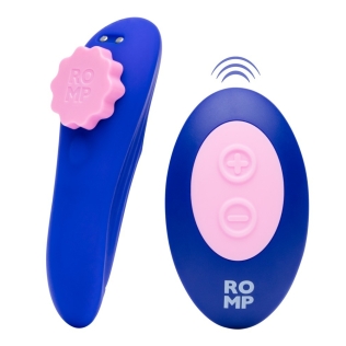 Вибротрусики для клитора с беспроводным пультом управления синий ROMP Party 