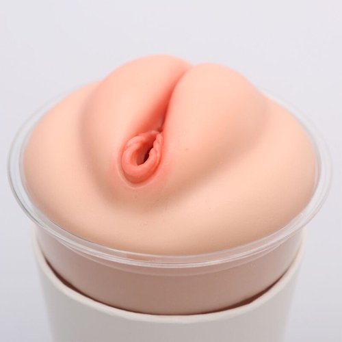 Мастурбатор-вагина наскрізний у колбі тілесний Naked Factory Cup Sleeve V-1 - 6