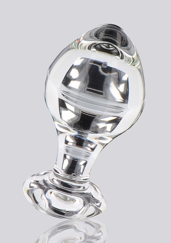 Анальная стеклянная пробка прозрачная ToyJoy Brilliant Star - 4