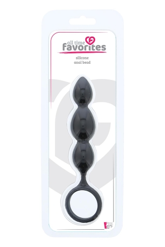 Анальные шарики черные ALL TIME FAVORITES SILICONE ANAL BEAD - 2