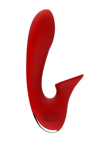 Вібромасажер зі стимулятором клітора і точки G червоний Dream toys REVOLUTION IRIS - 4