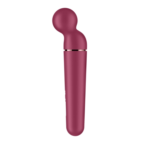Вибромассажер для стимуляции интимных зон бордового цвета Satisfyer Planet Wand-er - 2