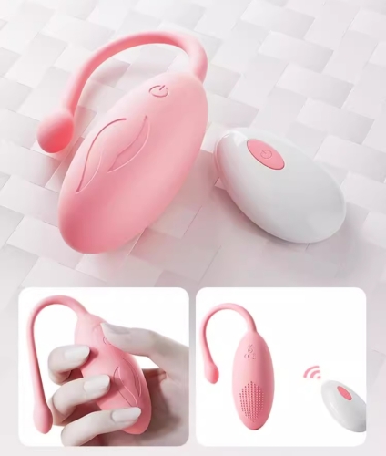 Вагинальное виброяйцо с пультом ДУ цвет розовый Cottelli Collection Monster egg - 1