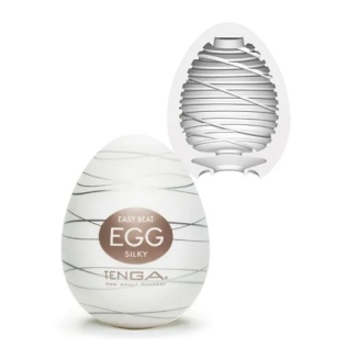 Мастурбатор яйце без вібрації білого кольору Tenga Egg Silky