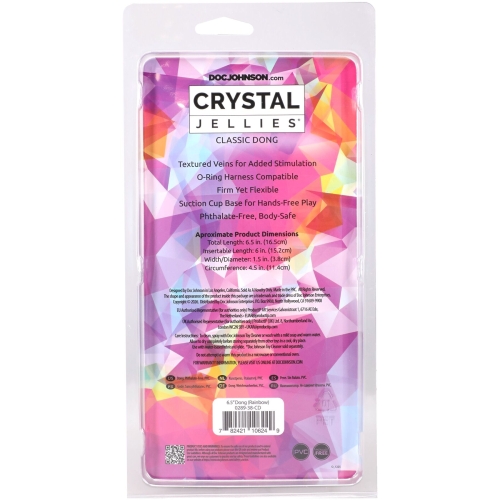Фалоімітатор реалістичний на присосці райдужний Doc Johnson Crystal Jellies - 6.5 - 6