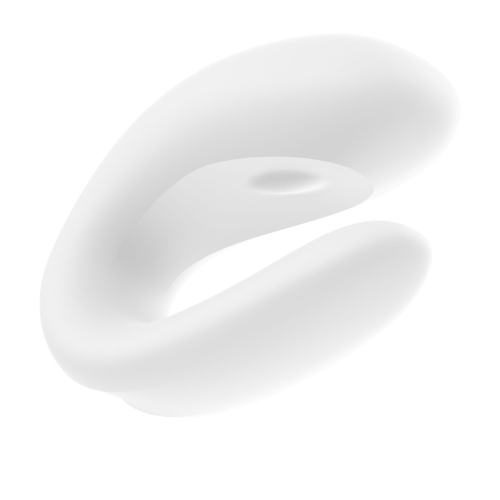 Вибратор для пар с управлением через смартфон белый Satisfyer Double Joy - 5