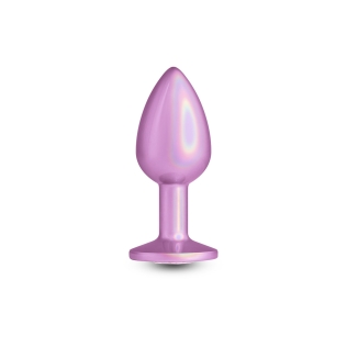 Анальна пробка з камінчиком рожева NS Novelties Rear Assets - Iridescent розмір Small