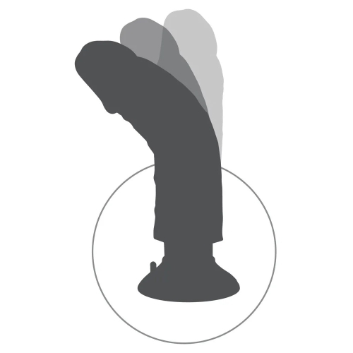 Вібратор великий реалістичний на присосці бежевого кольору Pipedream King Cock - 5