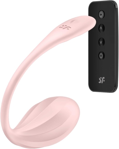 Віброяйце з пультом управління рожевого кольору Satisfyer Shiny Petal Connect App - 2