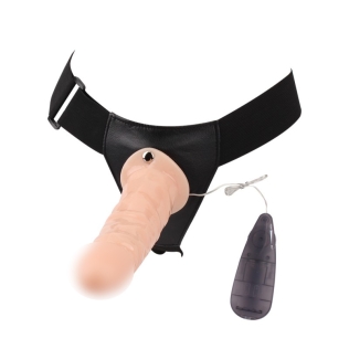Страпон з вібрацією на трусиках бежевий Chisa Basic Vibrating