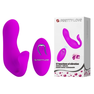 Вибратор для пар с пультом ДУ фиолетового цвета Lybaile Pretty Love