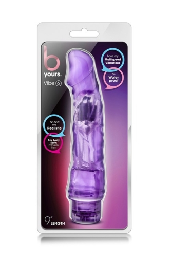 Вибратор вагинальный реалистичный фиолетового цвета Blush - 5