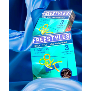 Презервативи ультратонкі FREESTYLES № 3 Ultra Light з силіконовою змазкою Фрістайлс