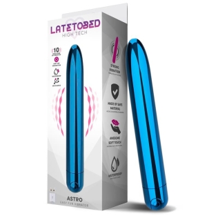 Гладкий вибратор вагинальный голубой Latetobed Astro Vibe 10 Functions