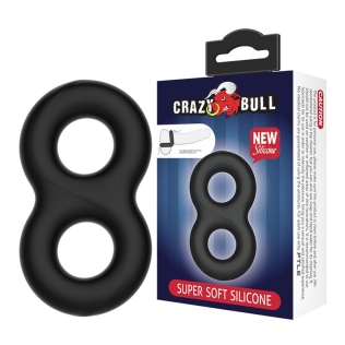 Подвійне еластичне кільце для продовження ерекції LYBAILE Crazy Bull чорний
